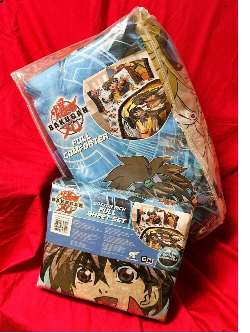 NEW~FULL sz~Reversible Comforter Sheet Set~Rare BAKUGAN Anime Battle Brawer~5pc